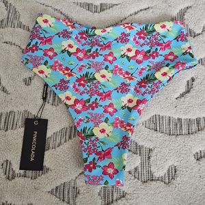 Pink colada baudouin bikini bottoms NWT